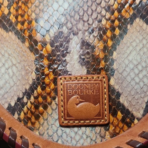 Dooney & Bourke Multicolor Snake Print Shoulder Bag - Picture 2 of 10